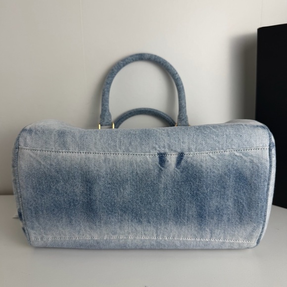 NWT Coach Rowan Satchel Bag In Loved Denim With Charms - Picture 11 of 13